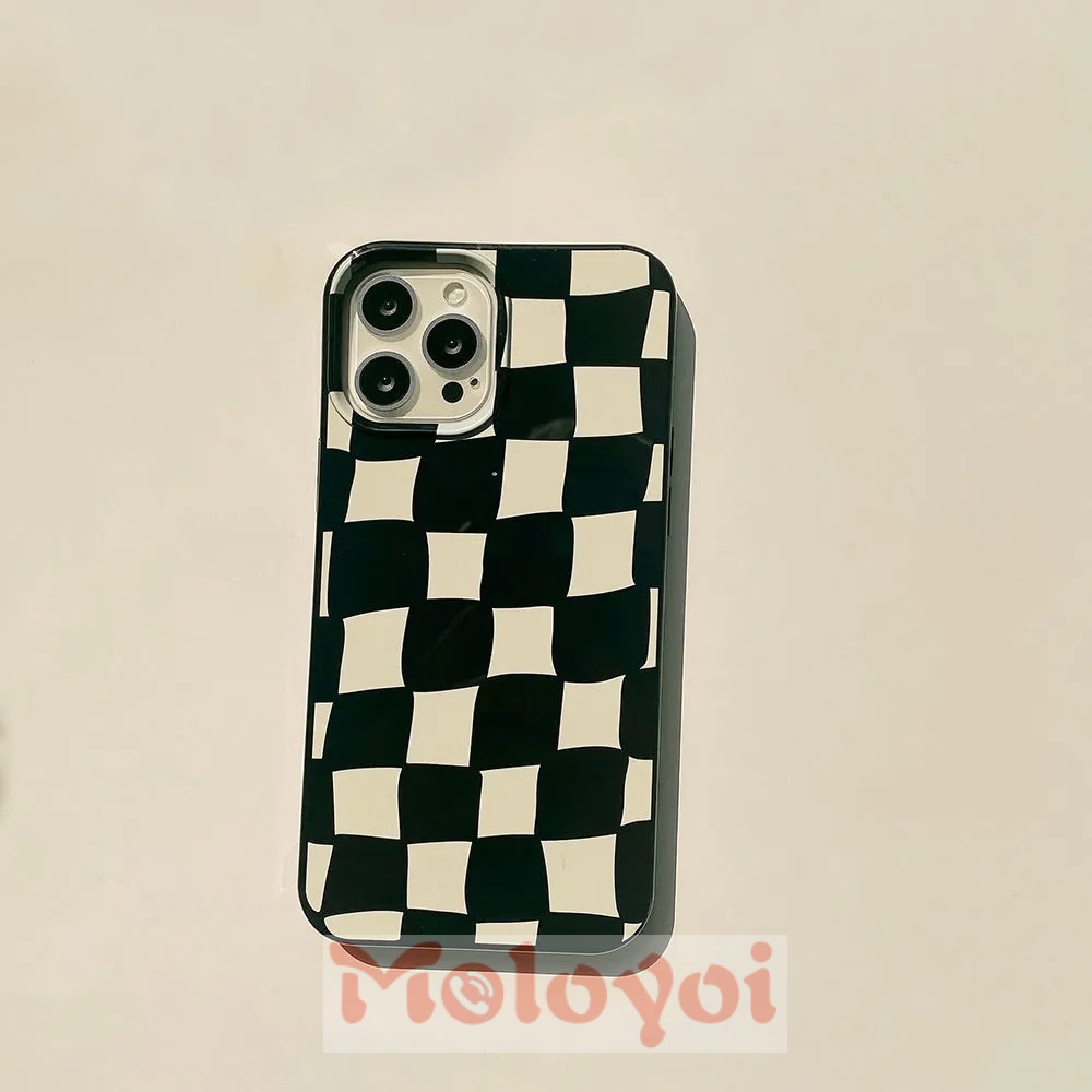 Soft Case Pelindung Lensa Bahan TPU Warna Hitam Dan Putih Untuk IPhone 7 8 Plus XR 11 13 12 Pro Max X XS Max SE 2020