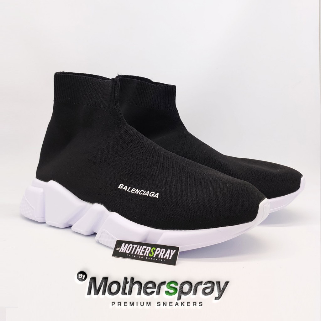 balenciaga speed trainer black white