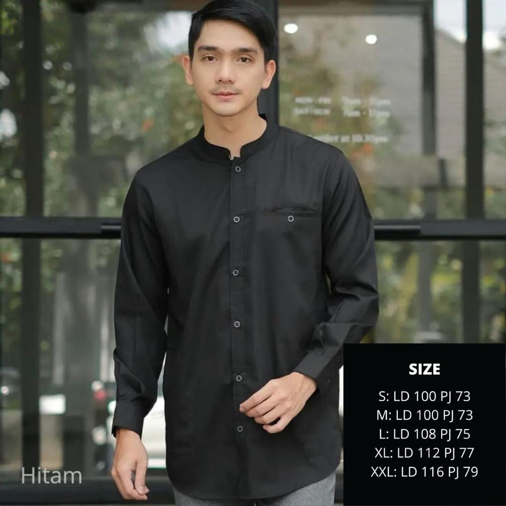 Muslim Pria Koko Lengan Panjang Arto Size M, L, Xl, XXL  bahan Toyobo Premium