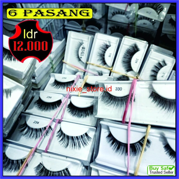 Bulu Mata Palsu false Eyelash Extension (6 PASANG) Kualitas Bagus Clearance Sale