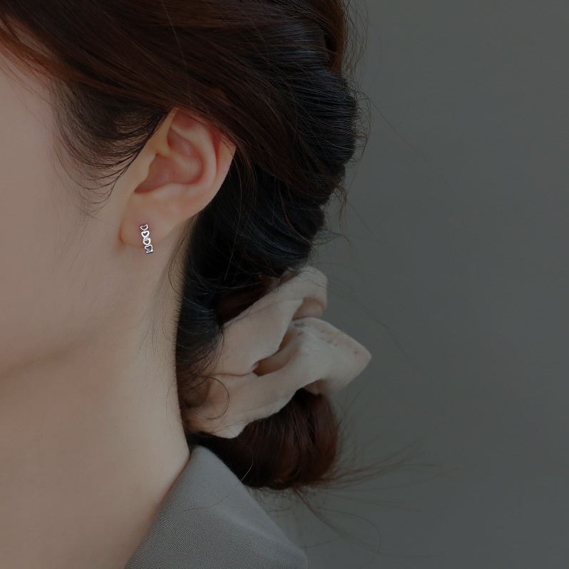 Anting Tusuk Sterling Silver 925 Wanita Desain Hati Kecil Gaya Musim Panas