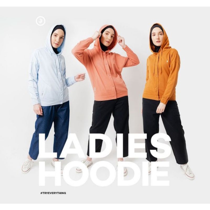 Hoodie perempuan kancing