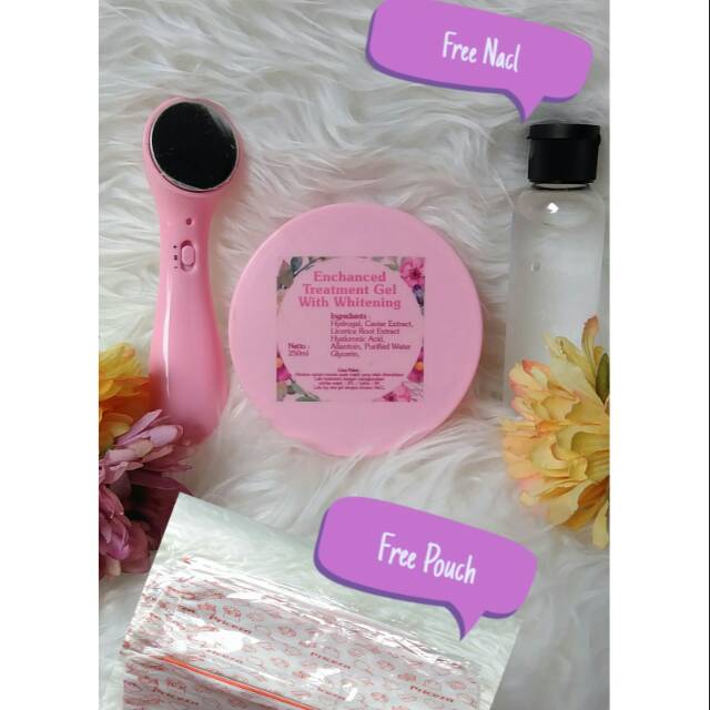 Obralll  GEL Setrika wajah, Bonus Pouch,Nacl 100 ml, & Setrika wajah