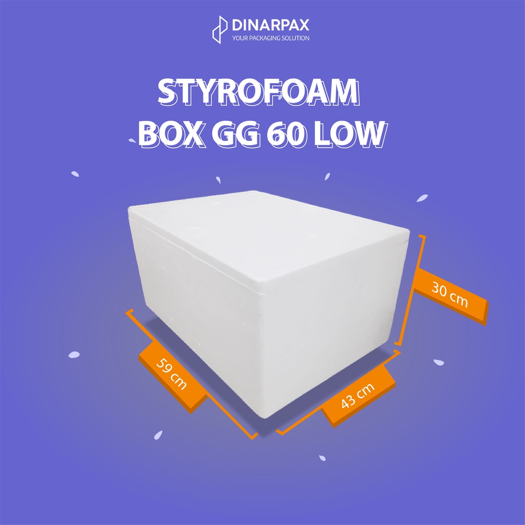 

Styrofoam Box GG 60 Low / Dinar Box / Box GG 60 Low UK 60 X 43 X 30 CM /BANDUNG
