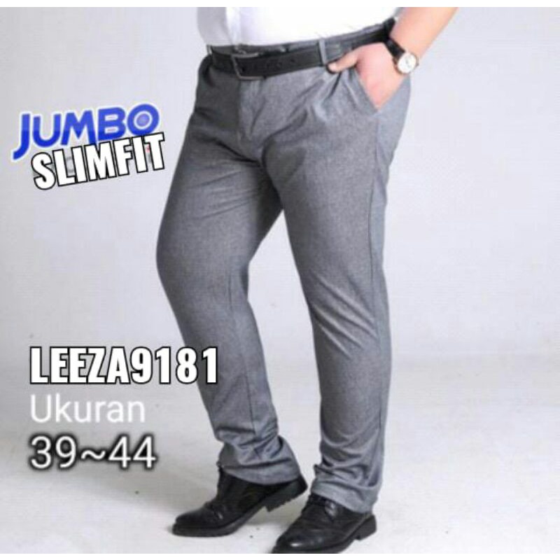 Celana kantor pria Celana jumbo slimfit bahan woll (39 - 48)