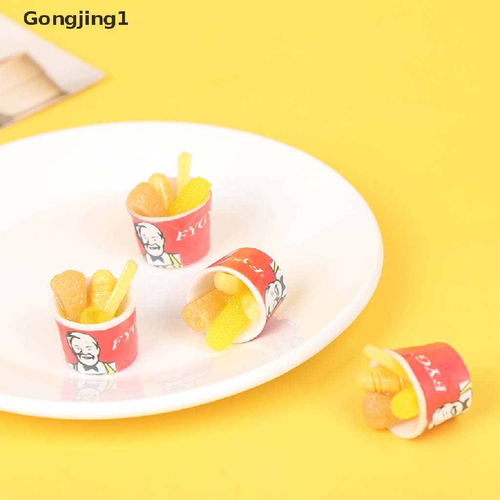 Gongjing1 4Pcs / Set Mainan Miniatur Snack Jagung Skala 1: 12 Untuk Aksesoris Rumah Boneka