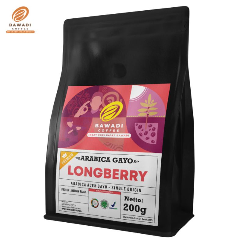 Bawadi Kopi Longberry Gayo 1000g -   Kopi Aceh Gayo