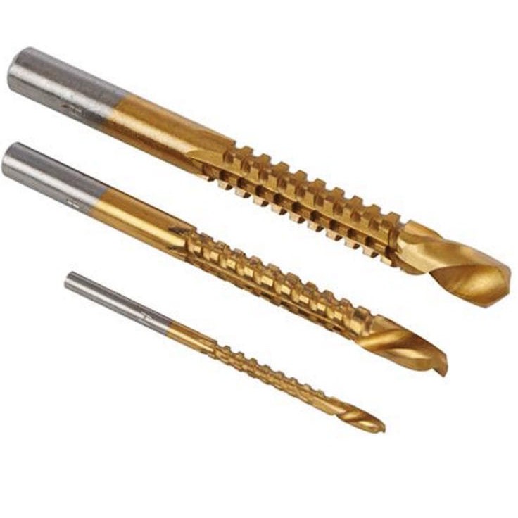 Mata Bor Besi Gergaji HSS Drill Bits Titanium Coated 2 Fungsi Lobang Dan Potong Ukuran 3 4 6 6.5 8mm