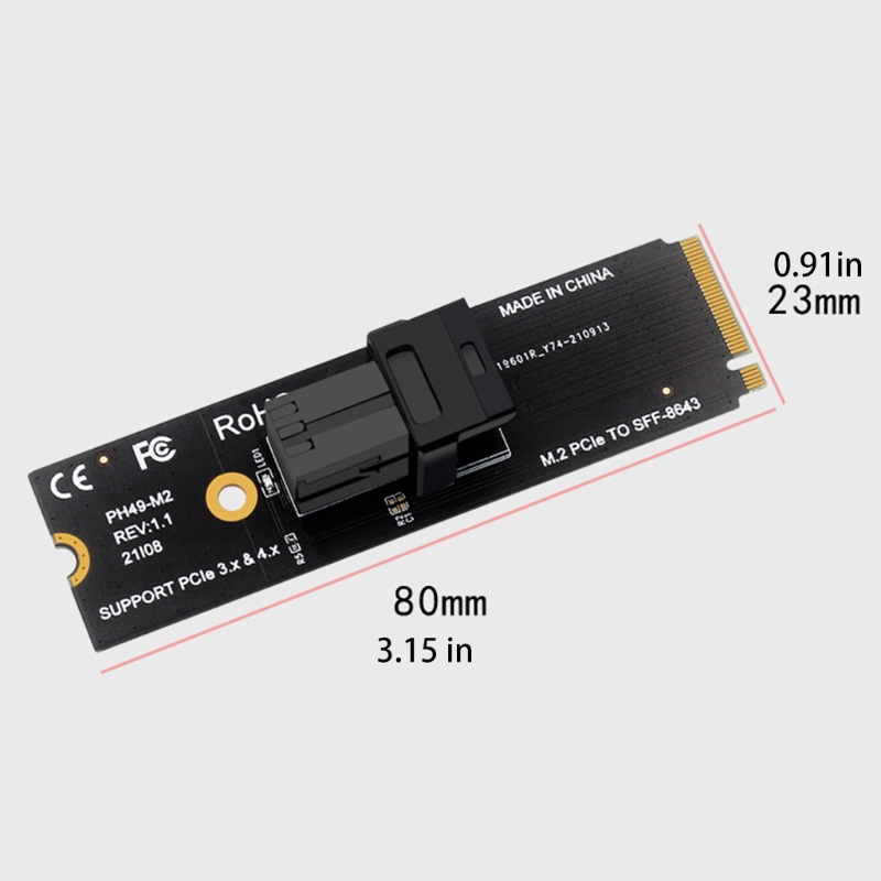 Btsg Kartu Ekspanding Komputer Desktop Untuk M.2PCIE 4.0 Ke SFF8643-U.2Efficient Transmis