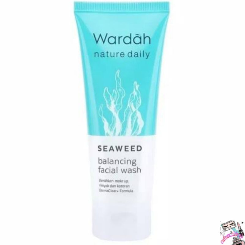 ☃Cutezz_Ching1☃Wardah Nature Daily Seaweed Balancing Facial Wash 60ml-  pembersih wajah dengan non soap