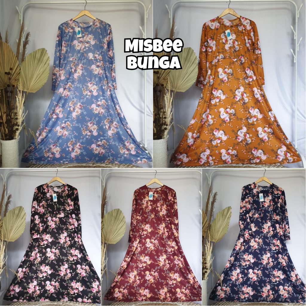 SUPER MURAH GAMIS MISBIE / MISBEE MOTIF TERBARU! Gamis Syari Wanita / Maxi Dress Muslim