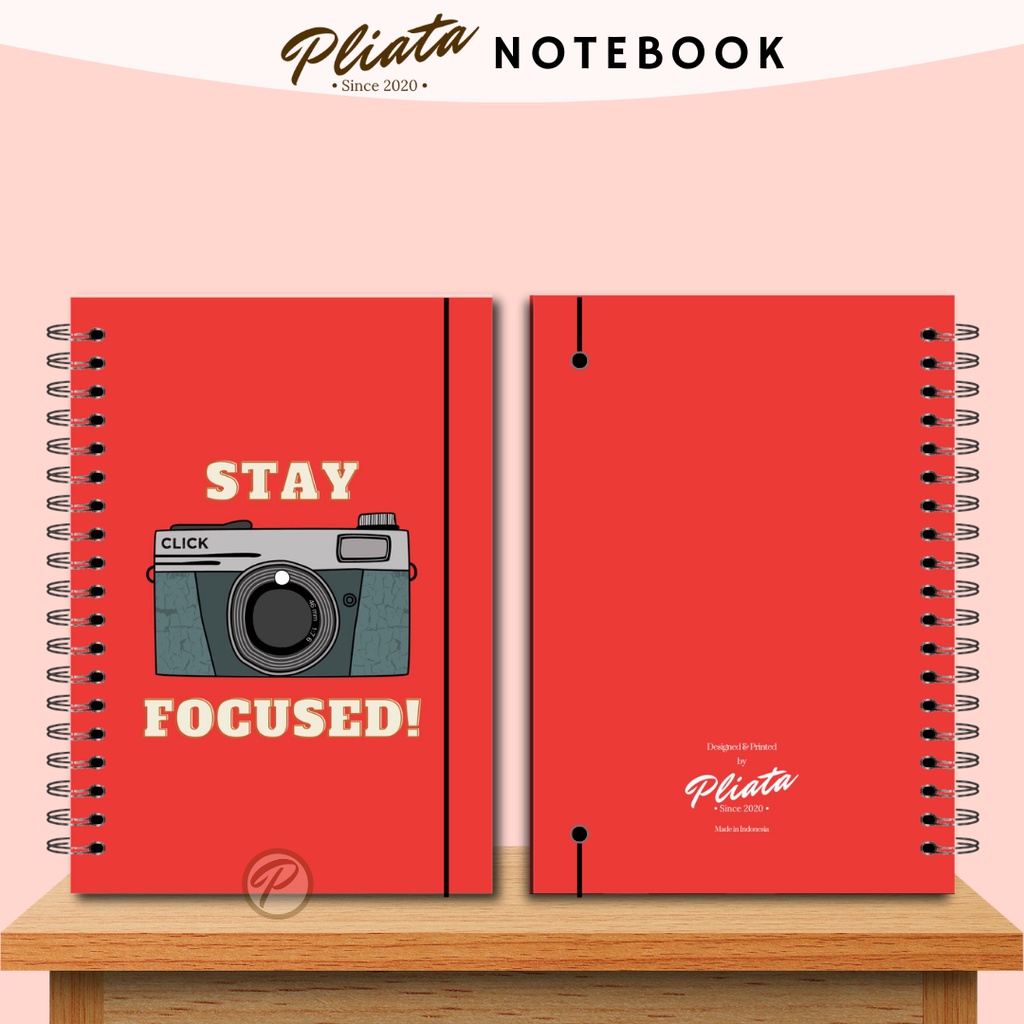 PLIATA NOTEBOOK SPIRAL - (PN5) Stay Focused! - Softcover Doft Aesthetic Book Buku Tulis