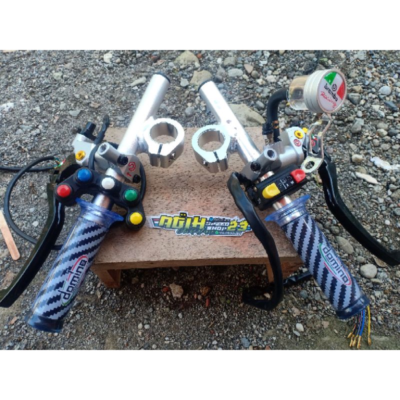 paket stang jepit Vixion old new satria Fu sonik CB ninja r rr dll