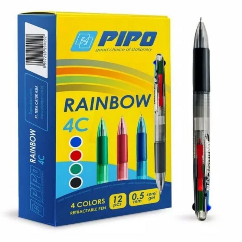 

pulpen pipo rainbow 4c