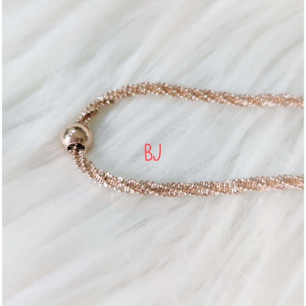 GELANG KAKI  MODEL ULIR BOBA/ GELANG KAKI  TITANIUM/ AKSESORIS WANITA KOREA