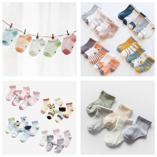 Kaos kaki bayi set isi 5 baby socks set