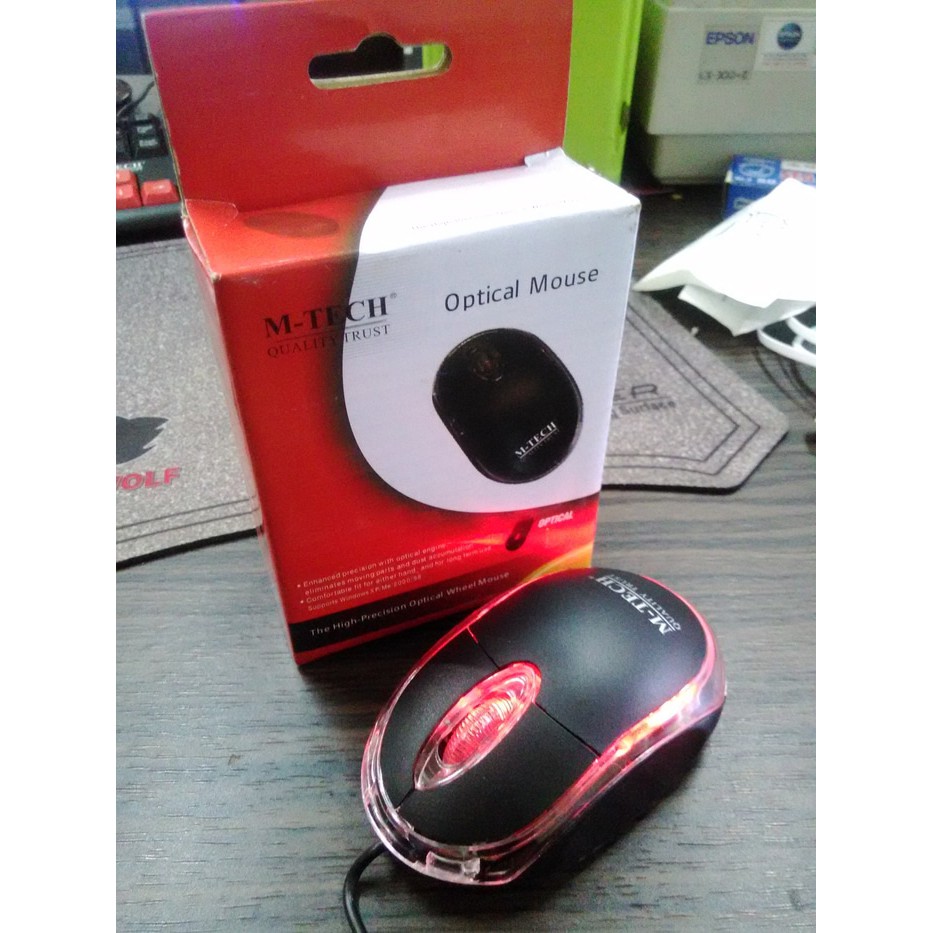 Mouse USB Kabel Standar Hitam M-Tech