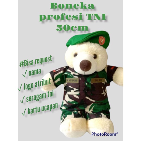 boneka profesi 50cm TNI AD/TNI AL/TNI AU