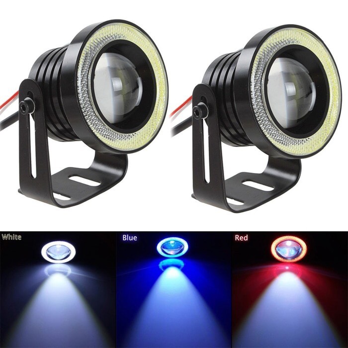 LED foglamp angel eyes 89mm universal