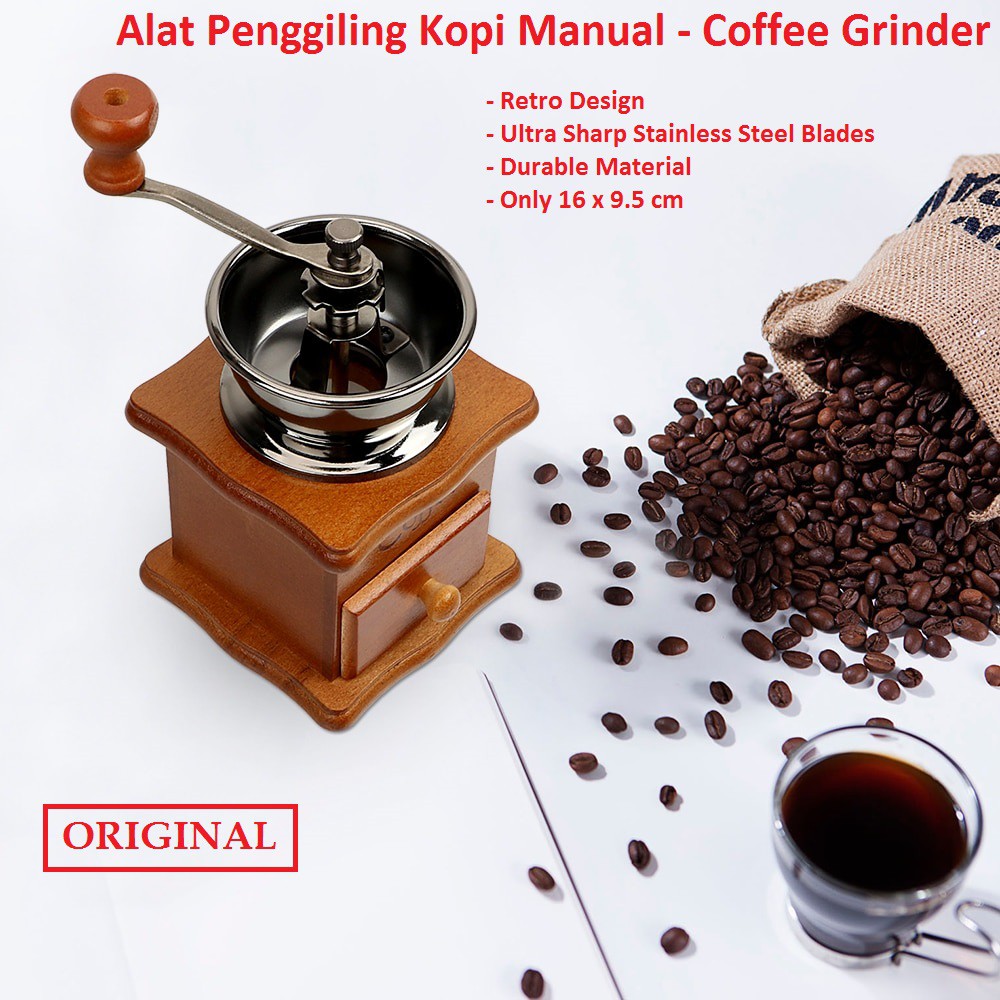 GRINDER MANUAL KOPI ANTIK UNIK ARTISTIK (ALAT PENGGILING KOPI ANTIK)