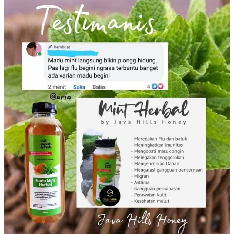 

Madu Mint JavaHillsHoney