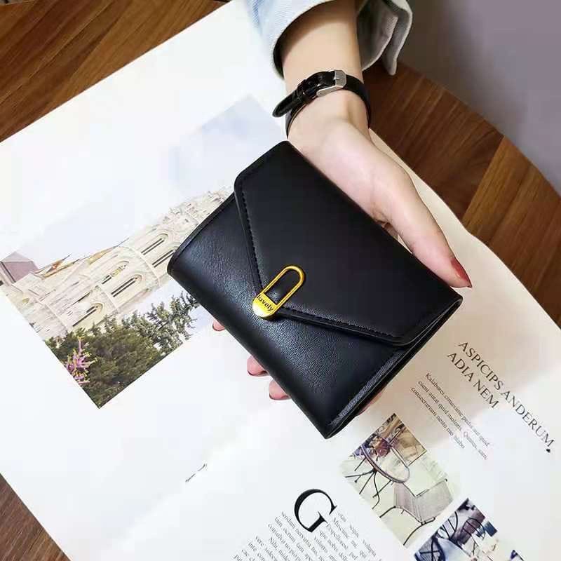 DOMPET LIPAT WANITA IMPORT WARNA HITAM