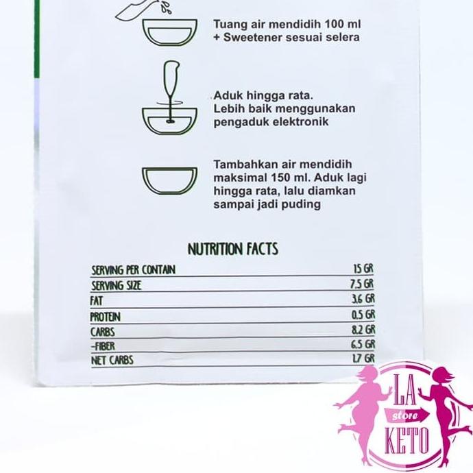 

LA KETO - COCONUT PUDING INSTAN LOW CARB KETOFRIENDLY/5PACK @ 15gr