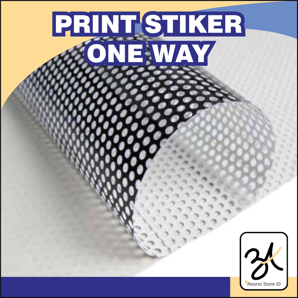 

STIKER ONE WAY / STIKER BERLUBANG COCOK UNTUK MOBIL ATAU TOKO ANDA