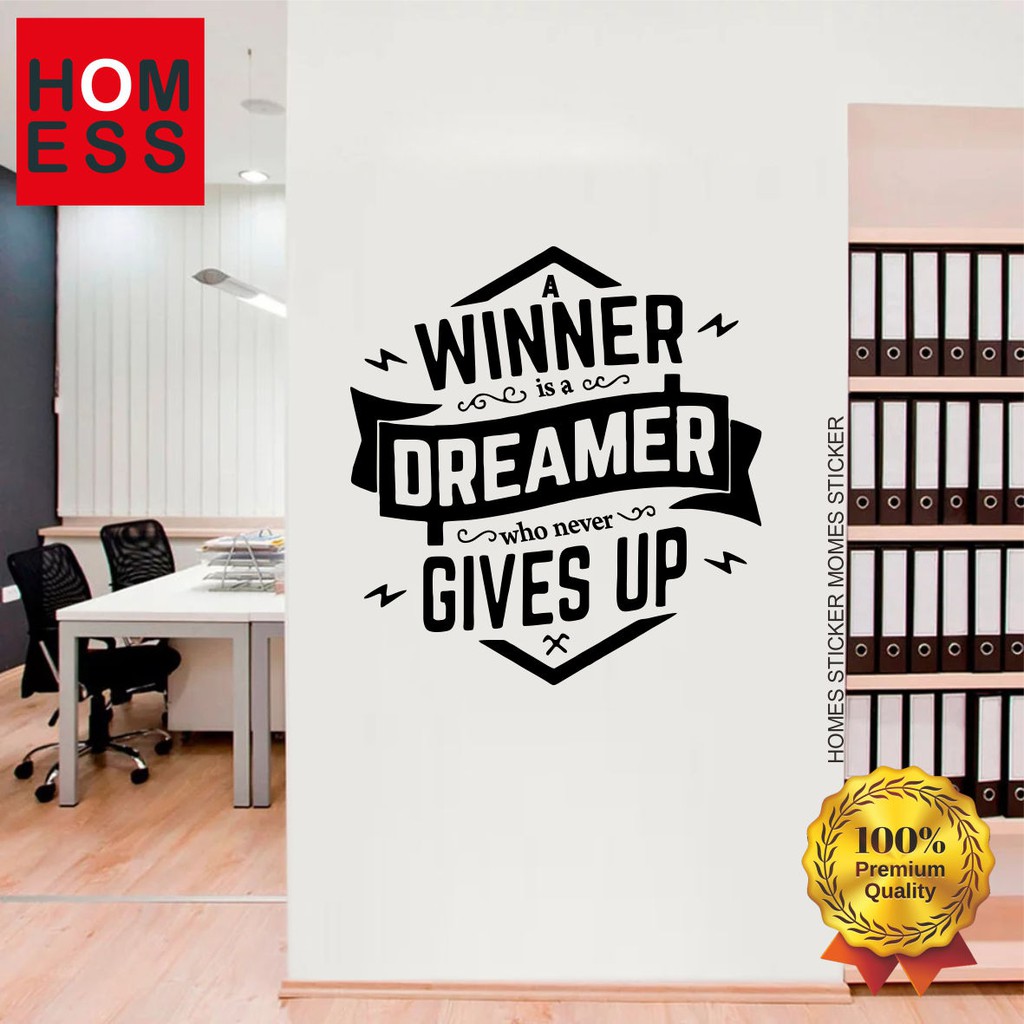 NEW WALL STICKER STIKER CUTTING DREAMER HIASAN DINDING MOTIVASI TEMBOK KACA KRAMIK DAPUR KAMAR TIDUR