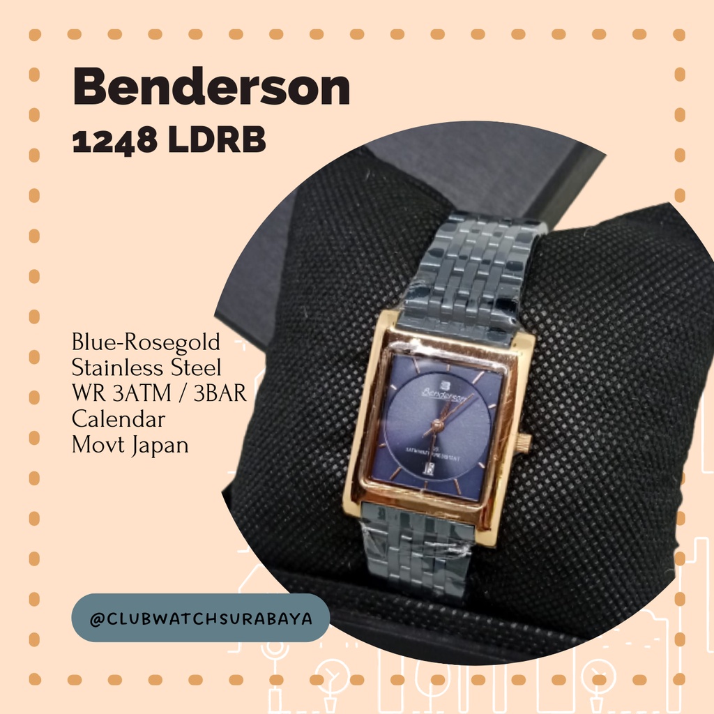 Jam Tangan Wanita Benderson / Benderson Jam Tangan Wanita Analog Type AW 1248 LDRB