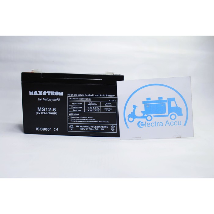 "Aki 6v 12ah 6v12ah 6 v 12 ah MF aki kering VRLA"