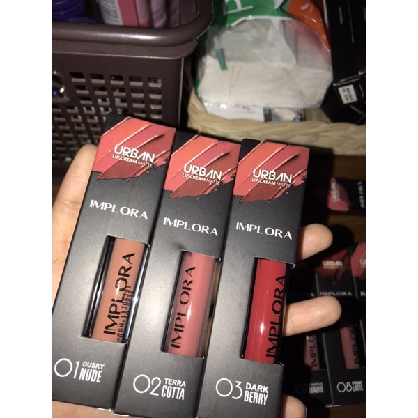 IMPLORA Urban Lip Cream Matte Original BPOM WARNA LENGKAP