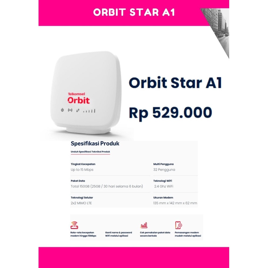 Telkomsel Orbit Star A1 Gratis Internetan 6 Bulan