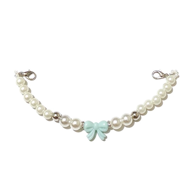 Konektor Masker Hijab Mask Connector Strap Extender Alicia Pastel Ribbon Pearl Mutiara Pita