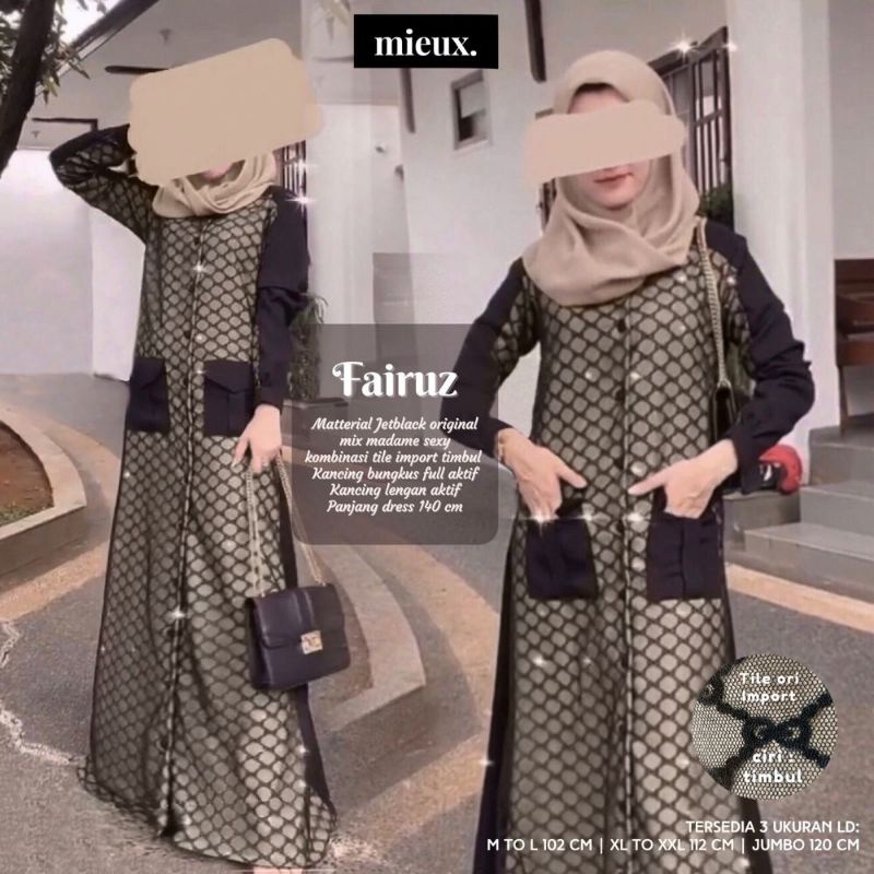 FAIRUZ gamis abaya turkey original mieux