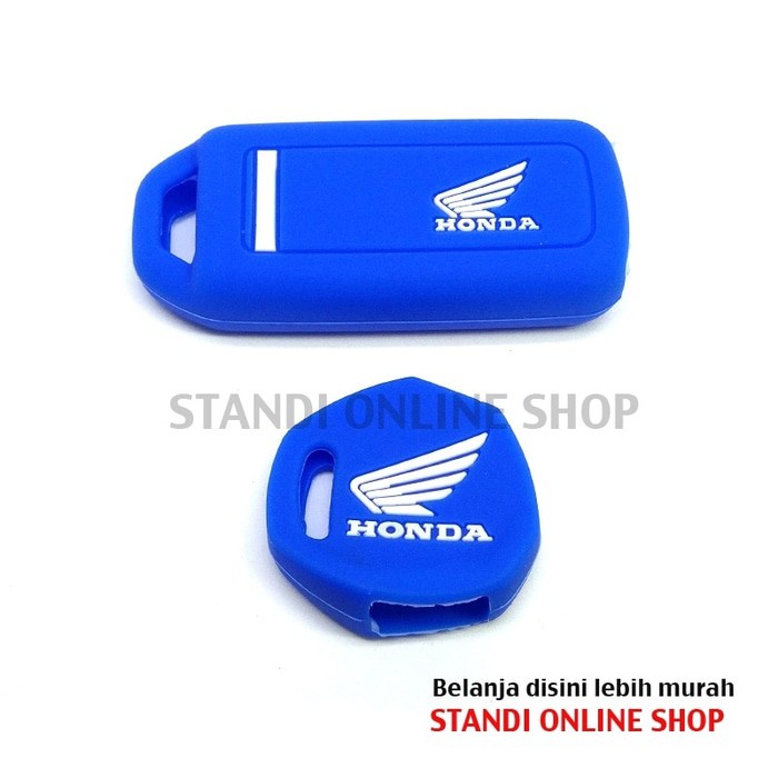 Kondom Kunci Silikon Remote Motor Honda All New Scoopy Komplit Biru