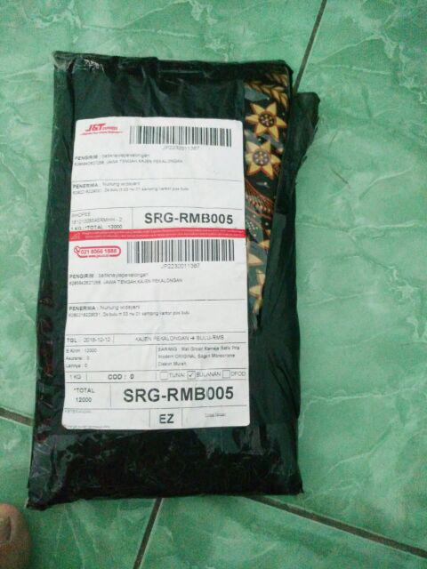 Kemeja Batik Pria Modern Original Sogan Monocrome Diskon Murah Kacang Mete