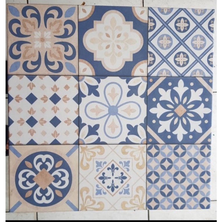 Keramik 40x40 asia tile motip batik glosy