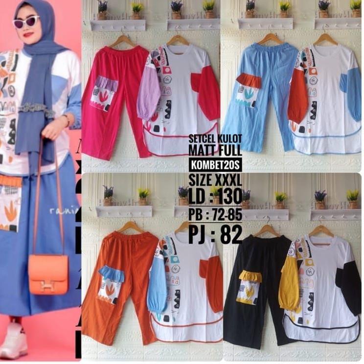 Set kulot  / set kulot jumbo / setelan kulot / Setelan kulot jumbo / setelan kulot kekinian [ZAR. 93