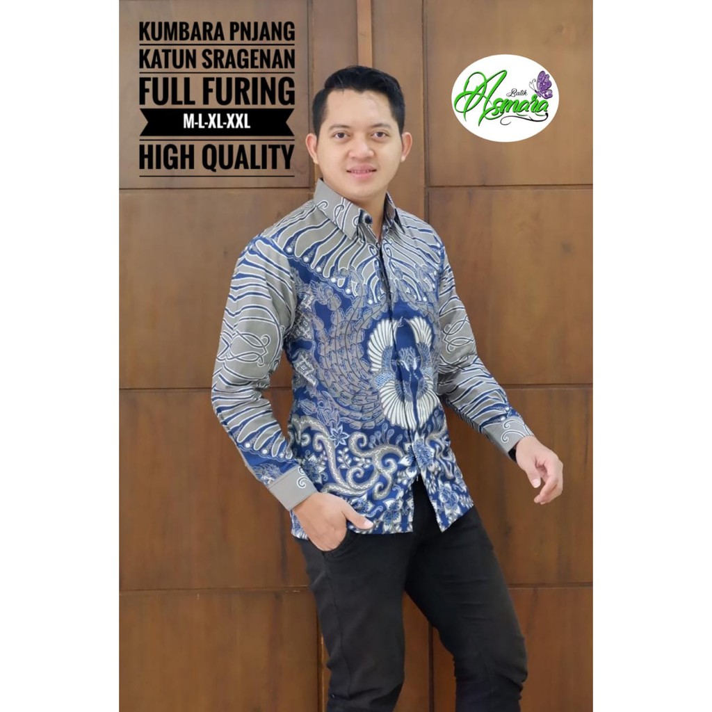 KUMBARA ASMARA BATIKSOLOAMANAH KEMEJA BAJU BATIK PRIA SOLO LENGAN PANJANG PENDEK LAPIS FURING ATASAN BATIK PREMIUM MODERN KATUN HALUS ELANG NAGA MERAH MERAK MERAH BISMA SETRO BIRU AFTANA HITAM BASOPI BIRU BRAMANTYO MERAH BRAMANTYO SEMBODO COKLAT PARANG