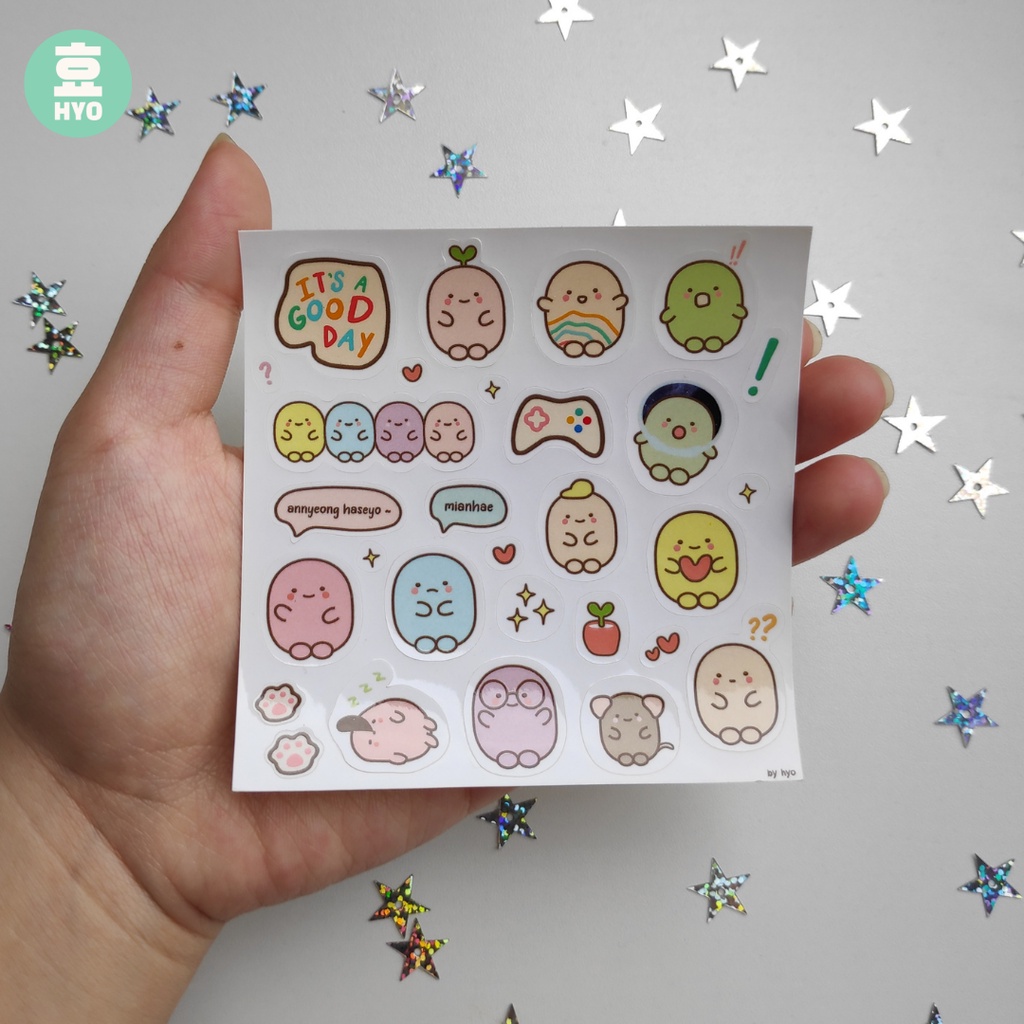 

[HYO] 90 pcs Cute Momo Decoration Sticker
