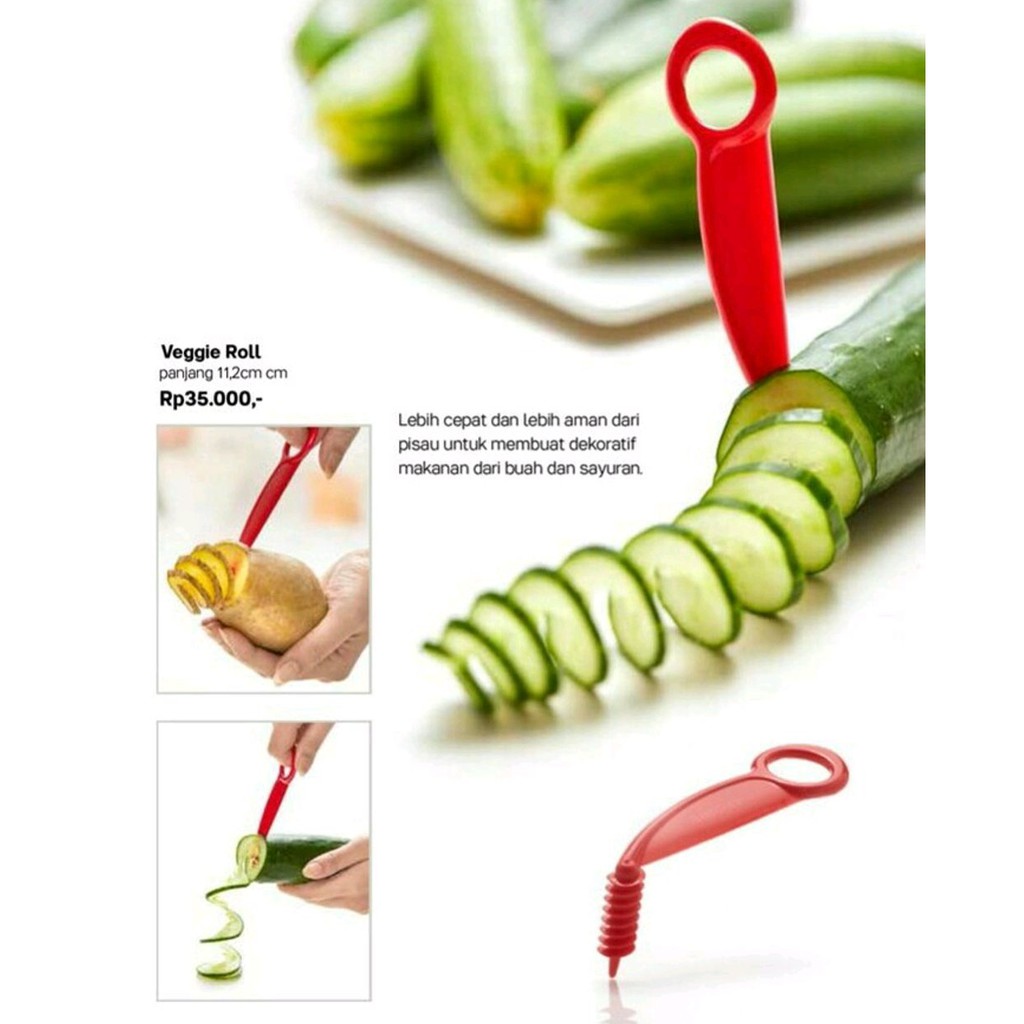 DISKON SALE TUPPERWARE VEGGIE ROLL VEGIE ROLL VEGIE ROL PISAU UNTUK MEMBUAT DEKORATIF BUAH DAN SAYUR