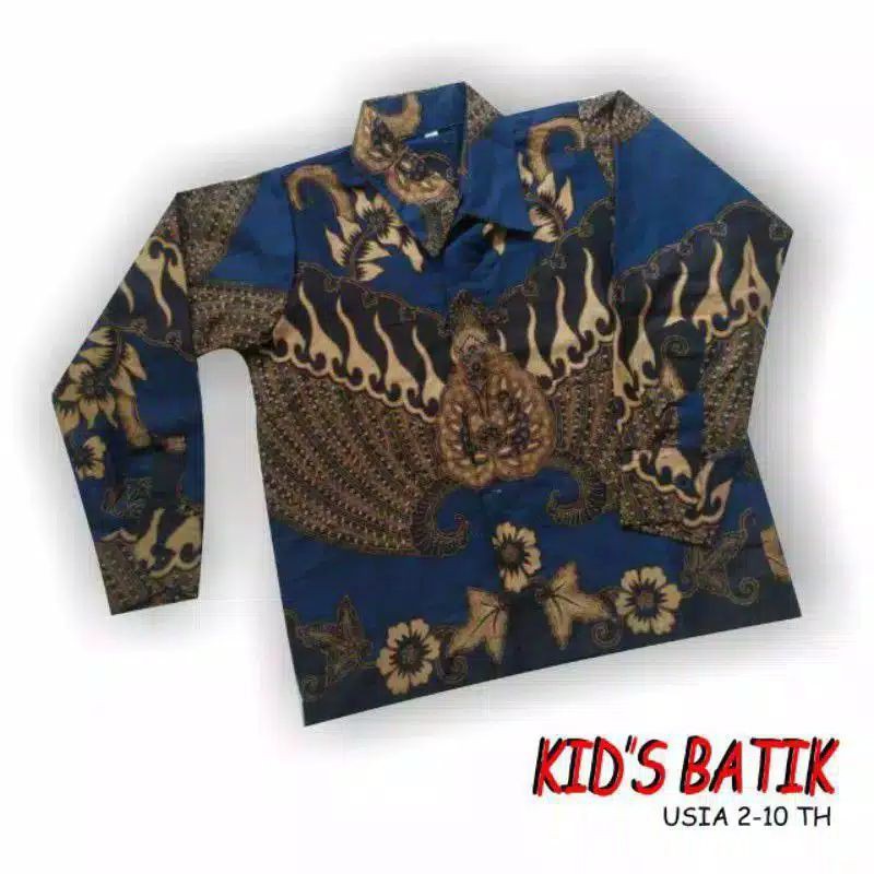 Baju batik anak laki-laki lengan panjang bisa buat sekolah hari batik