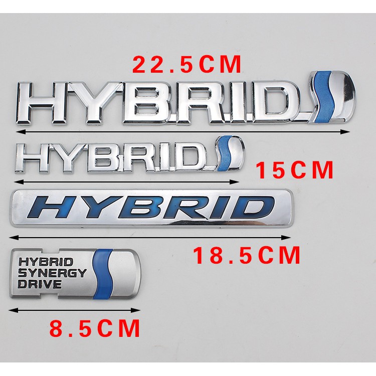 1pc Stiker Emblem Hybrid Samping / Belakang Bahan Abs Untuk Toyota