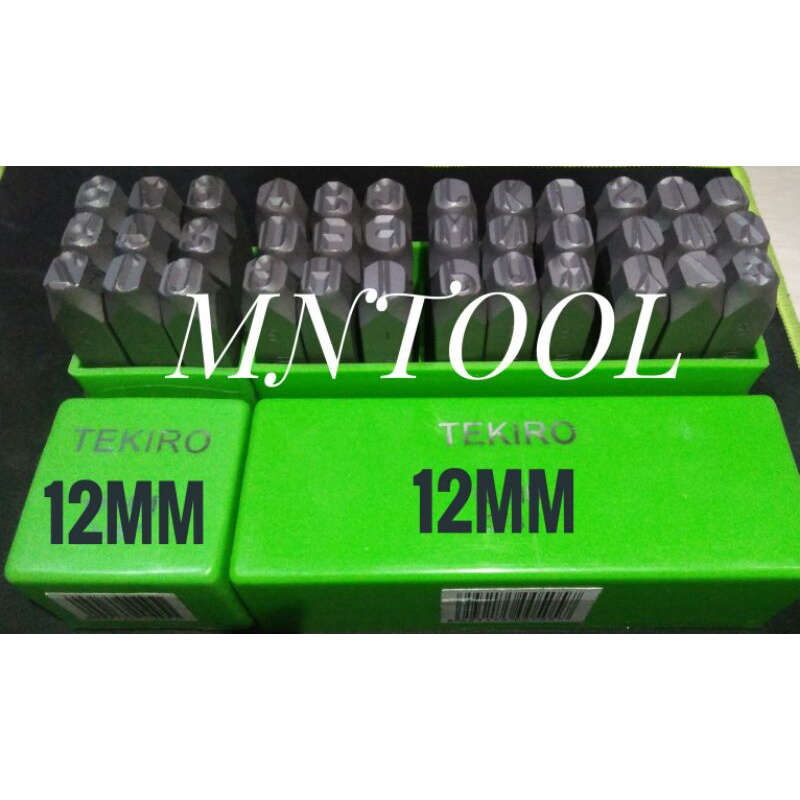 Satu Set Alat Ketok Nomor Angka Huruf Mesin 12 MM Letter Punch
