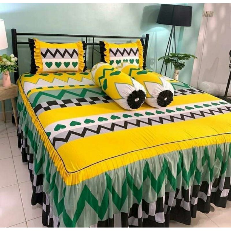 Sprei katun rumbai  ukuran 100x200-200x200
