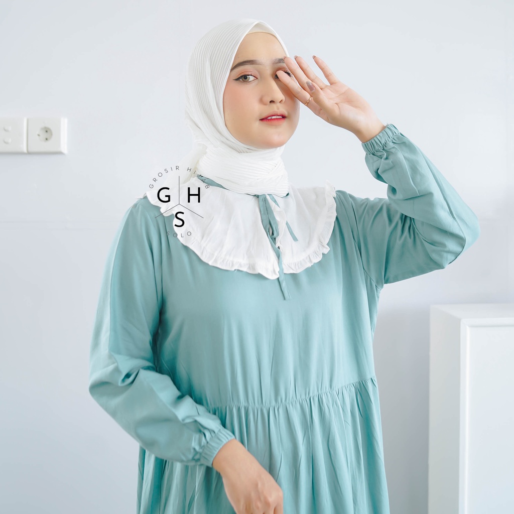 (MGA) GAMIS RISOLLA OVERSIZE REMPEL MAXY DAILY  DRESS RAYON UNIQLO