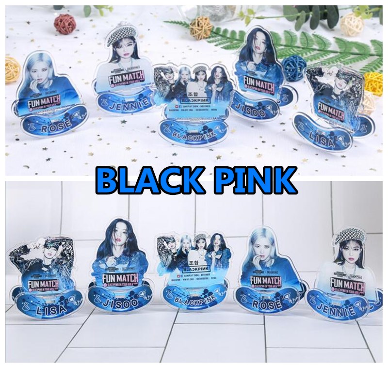 KPOP BLACKPINK Acrylic Tumbler Figure Humanoid Stand Desktop Decoration Shaking Roly-poly Ornaments Same As Album