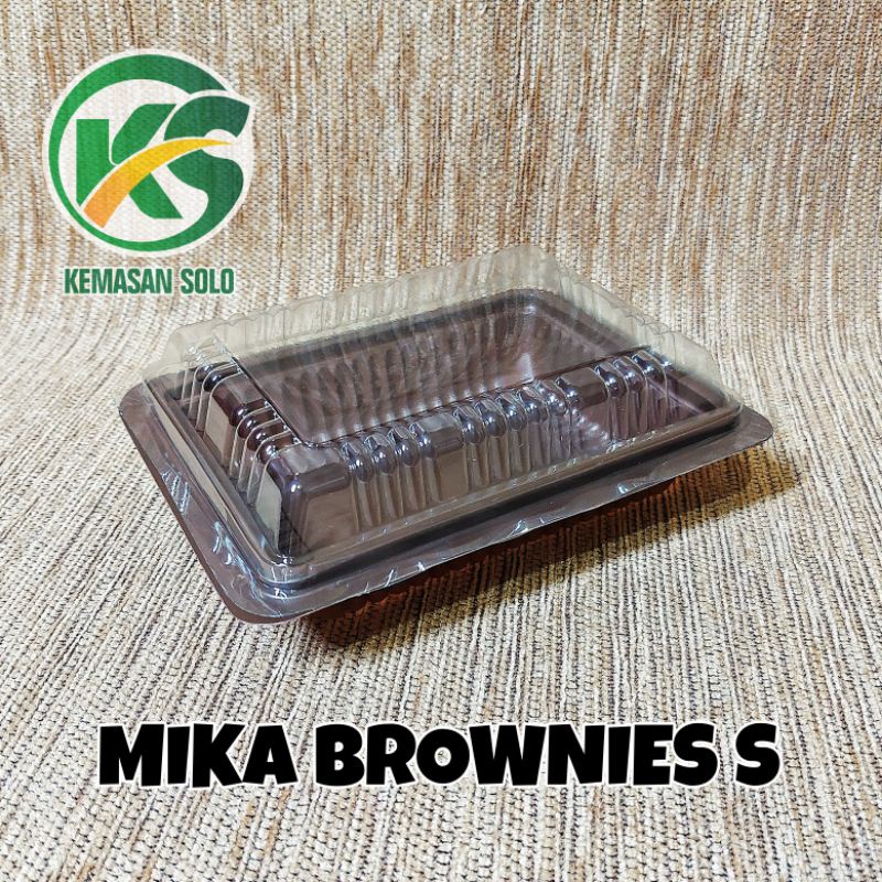 Kotak Plastik Mika kue brownies SMALL isi 50 pcs