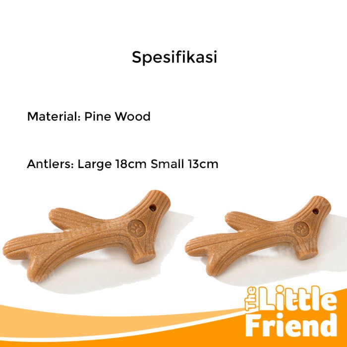 Mainan Gigitan Anjing Wooden Antler Molar Stick Dog Chewing Toy